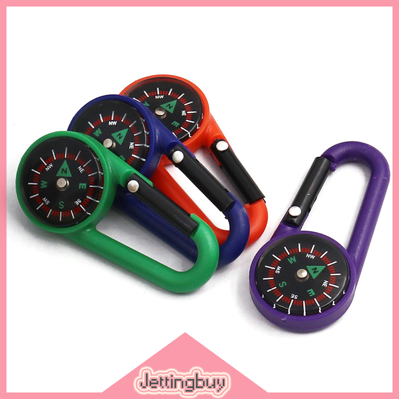 【Jettingbuy】flash bán đa chức năng móc khóa ngoài trời Compa Mini leo núi Móc Chìa Khóa Móc có lò xo dụng cụ Cắm Trại Đi Bộ Đường Dài hàng đi bộ đường dài