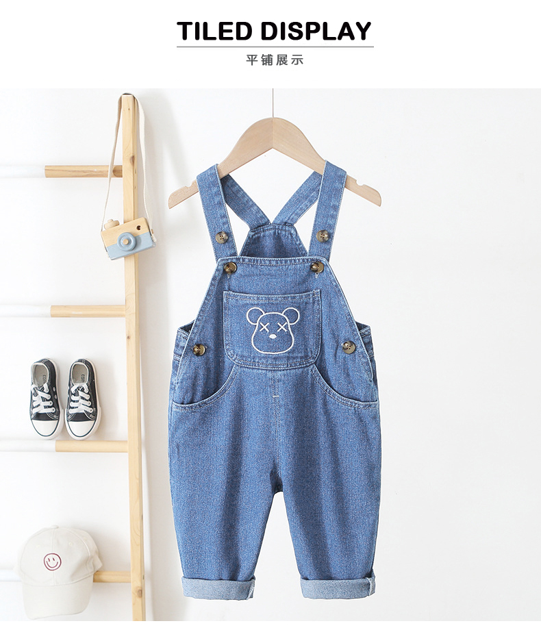 IENENS Fashion Kids Baby Boys Long Pants Denim Clothing Overalls Dungarees Toddler Infant Dress Girls Jeans Jumpsuits Clothes Outfits Trousers 1 2 3 4 Years