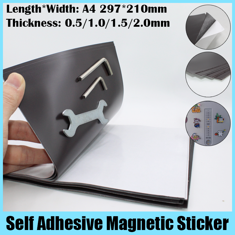 Refrigerator%20A4%20Magnet%20Sheet%20Cutable%20Flexible%20Self-Adhesive%20Rubber%20Magnet%20With%20Magnetic%20One%20Side%20for%20Fridge%20Building%20Home%20-%20Image%204