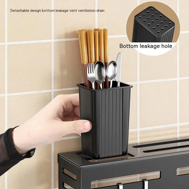 XINLANYASHE [Miễn Phí Vận Chuyển]Không máy dập chủ đa chức năng giá treo tường nhà bếp dày giá cắt dụng cụ nhà bếp giá lưu trữ