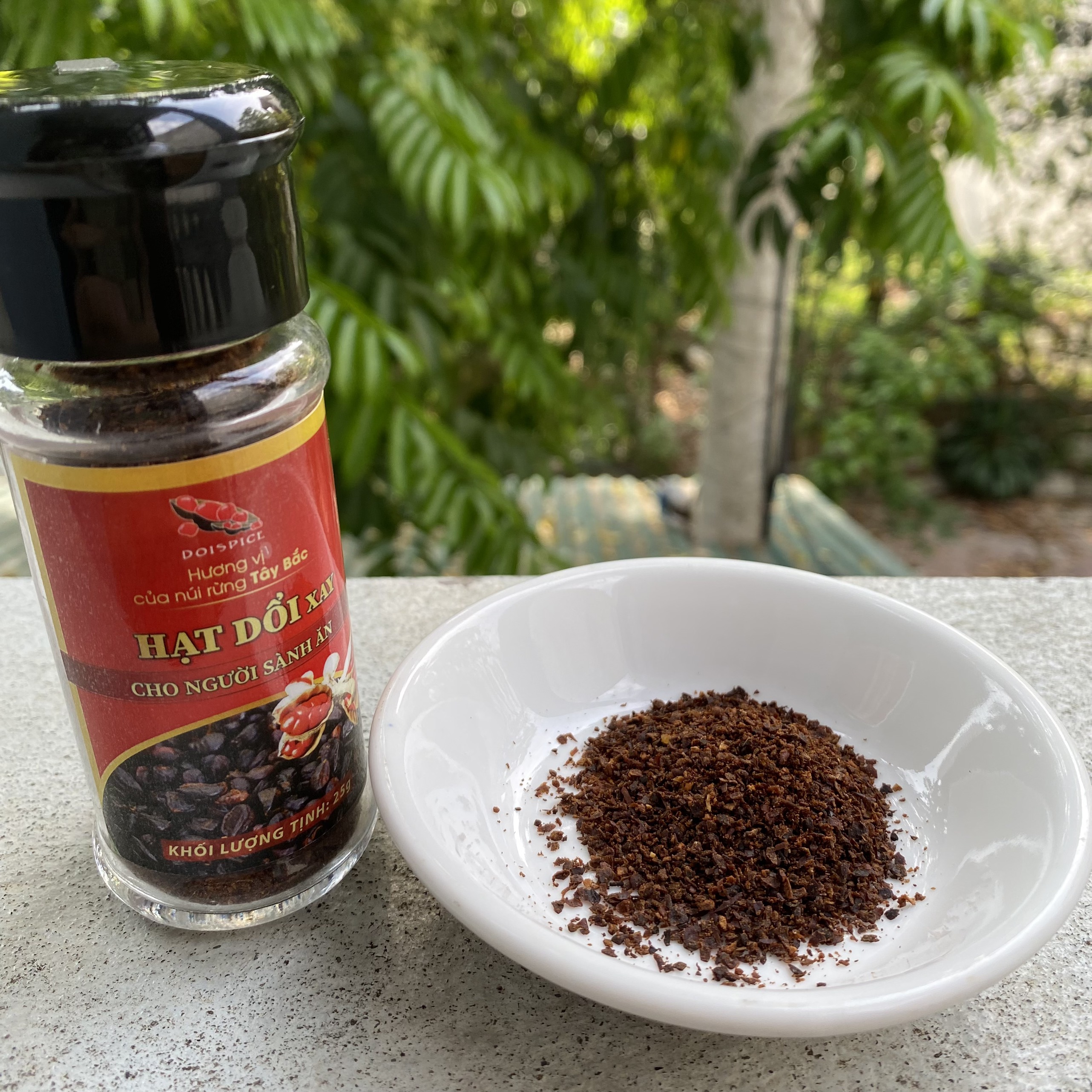 COMBO: Hạt Dổi xay (25g) + Hạt Dổi-Mắc Khén Doispice (25g)