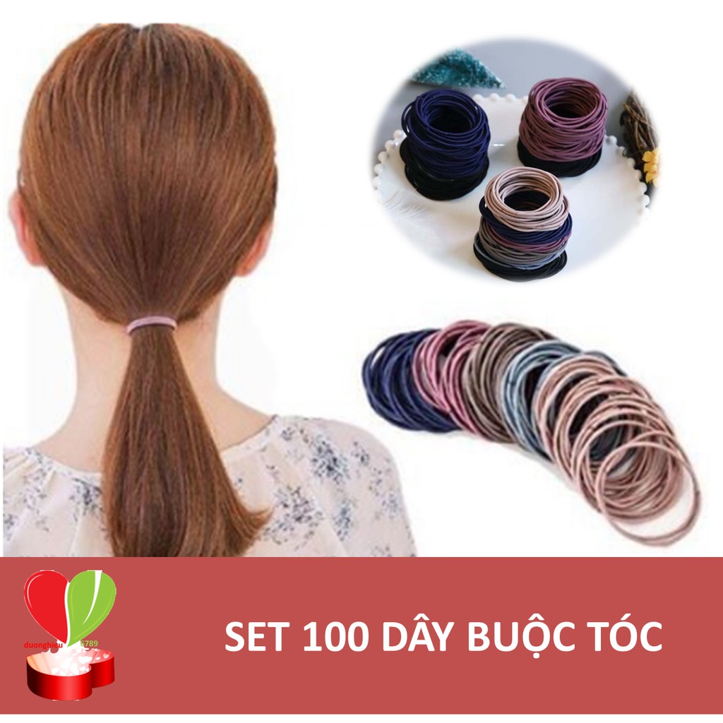 [HCM][Kèm Túi Zip] Túi thun (chun) cột tóc nhiều màu Thun Buộc Tóc