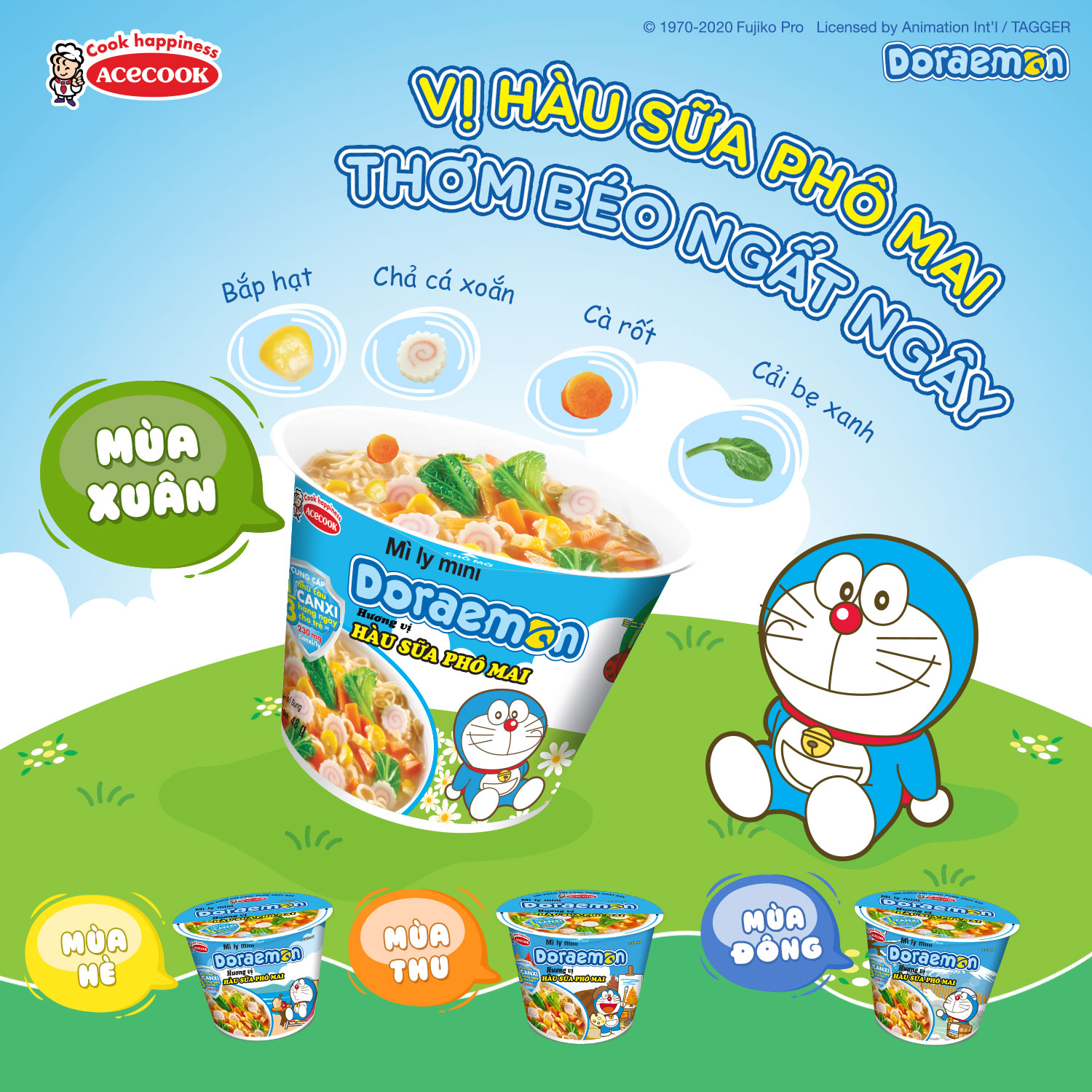 Mì ly Doraemon cho trẻ em