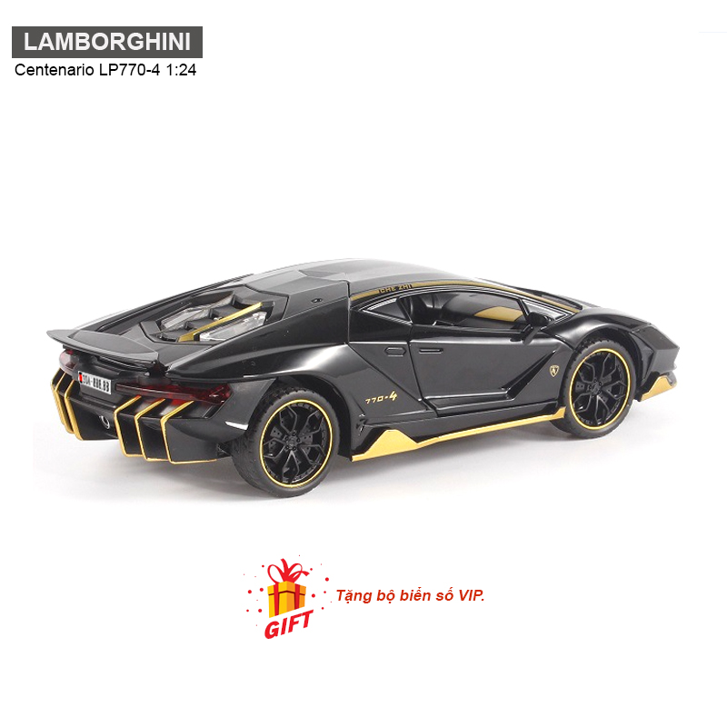 Mô hình xe ô tô Lamborghini Centenario LP770-4 1:24 [TẶNG BIỂN VIP]