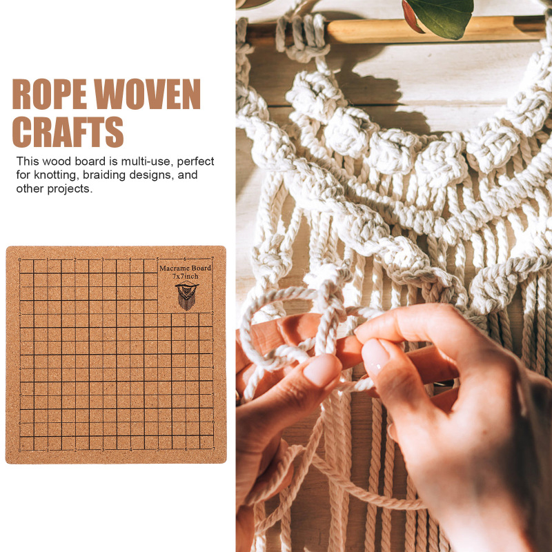 Dulrua Macrame Board Grid Macrame Board for Woven Bracelet Project Wood Board