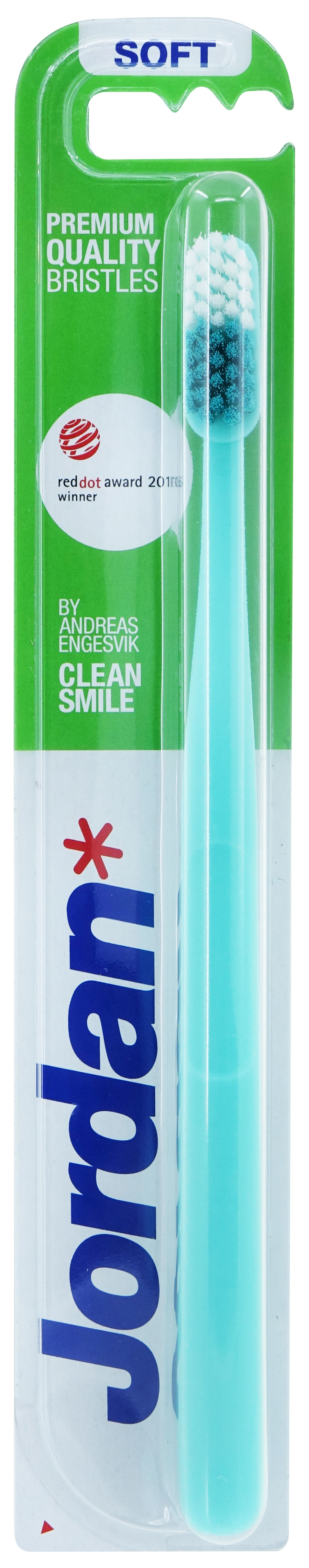 Bộ 4 Bàn chải đánh răng Jordan Clean Smile lông siêu mềm bảo vệ nướu nhạy cảm, xuất xứ Na Uy