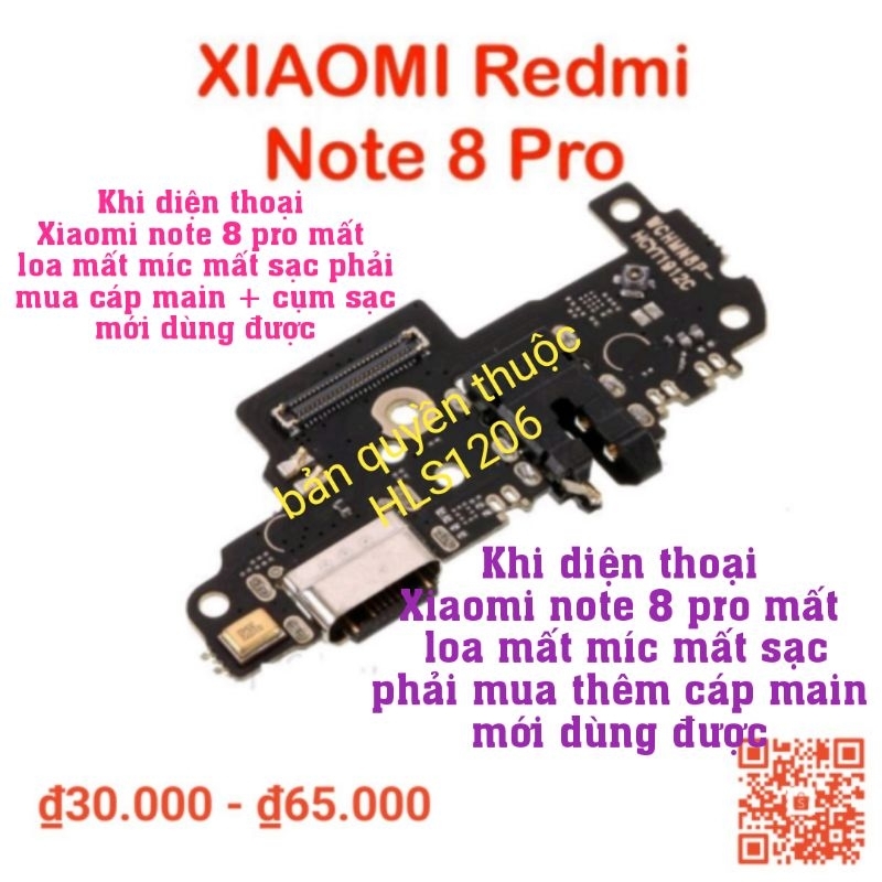 Cụm sạc xiaomi Note 8 Pro