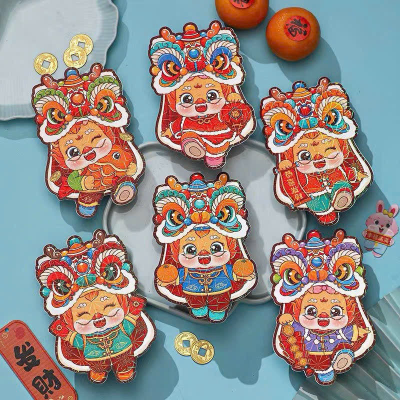 Set 6 Bao Lì Xì Rồng Chibi Cute Tết Giáp Thìn 2024