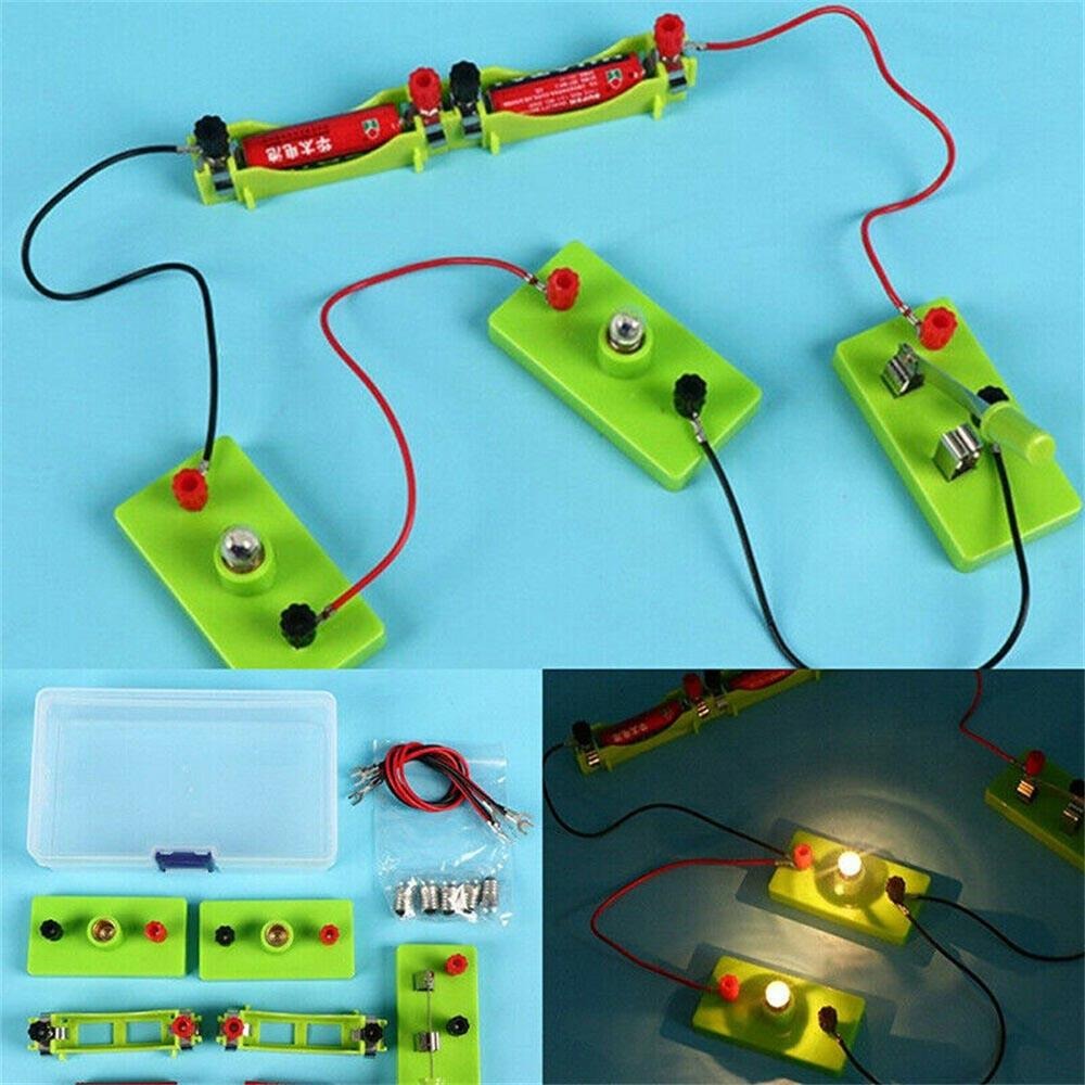 OUTWIT SURVEILLANCE76CE4 DIY Students Science Toys STEM Experiment Teaching Hands-on Ability Toy Electricity Learning Kit Electric Circuit Experiment Montessori Learning Experiment Set Basic Circuit