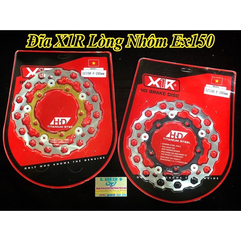 Đĩa x1r lòng nhôm gắn ex150 size zin