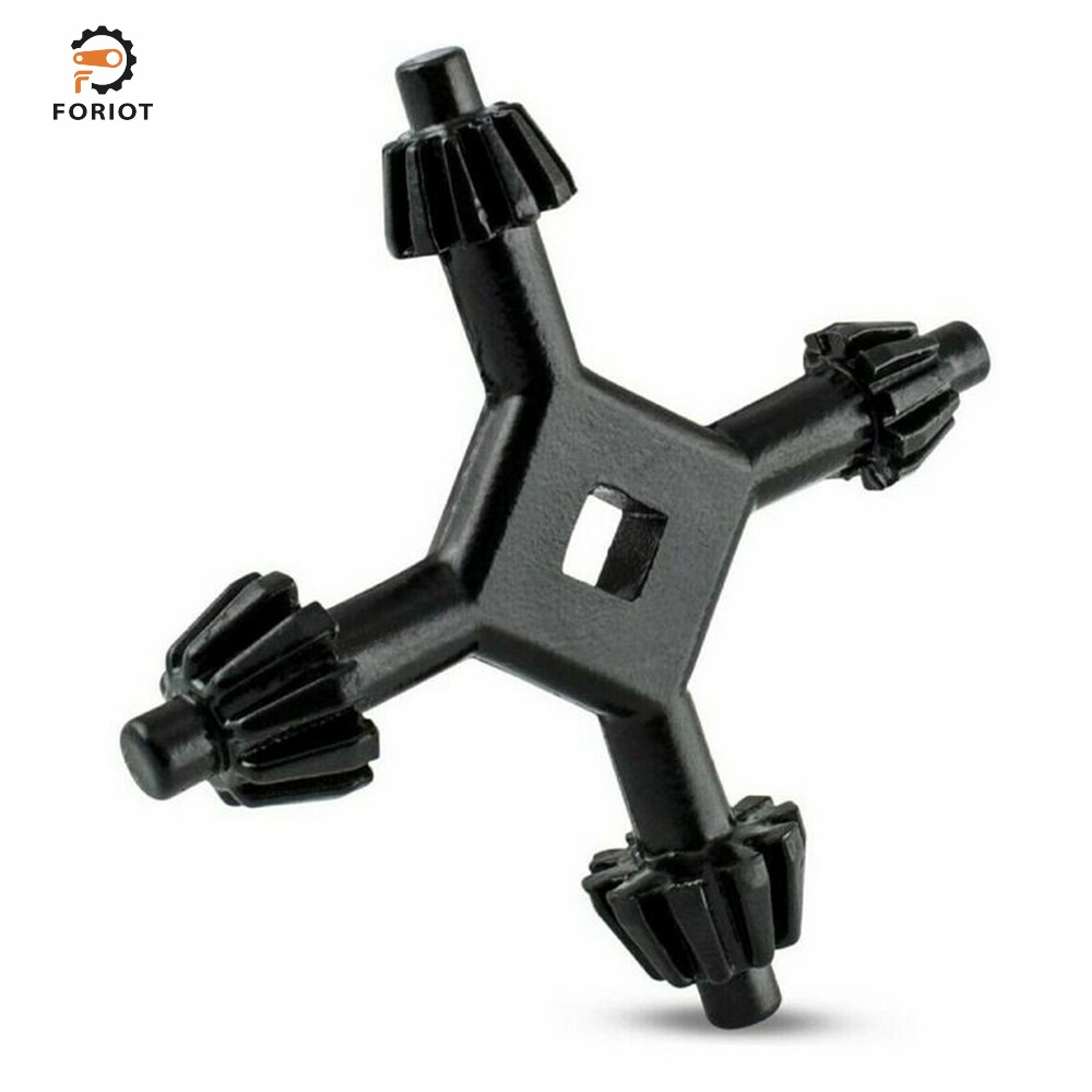 Foriot 1Pcs 4 In 1 Multi-function Universal Chuck Key Drill Drilling Holder Spanner Ratchet Socket Ring Combination Grip Star Wrench