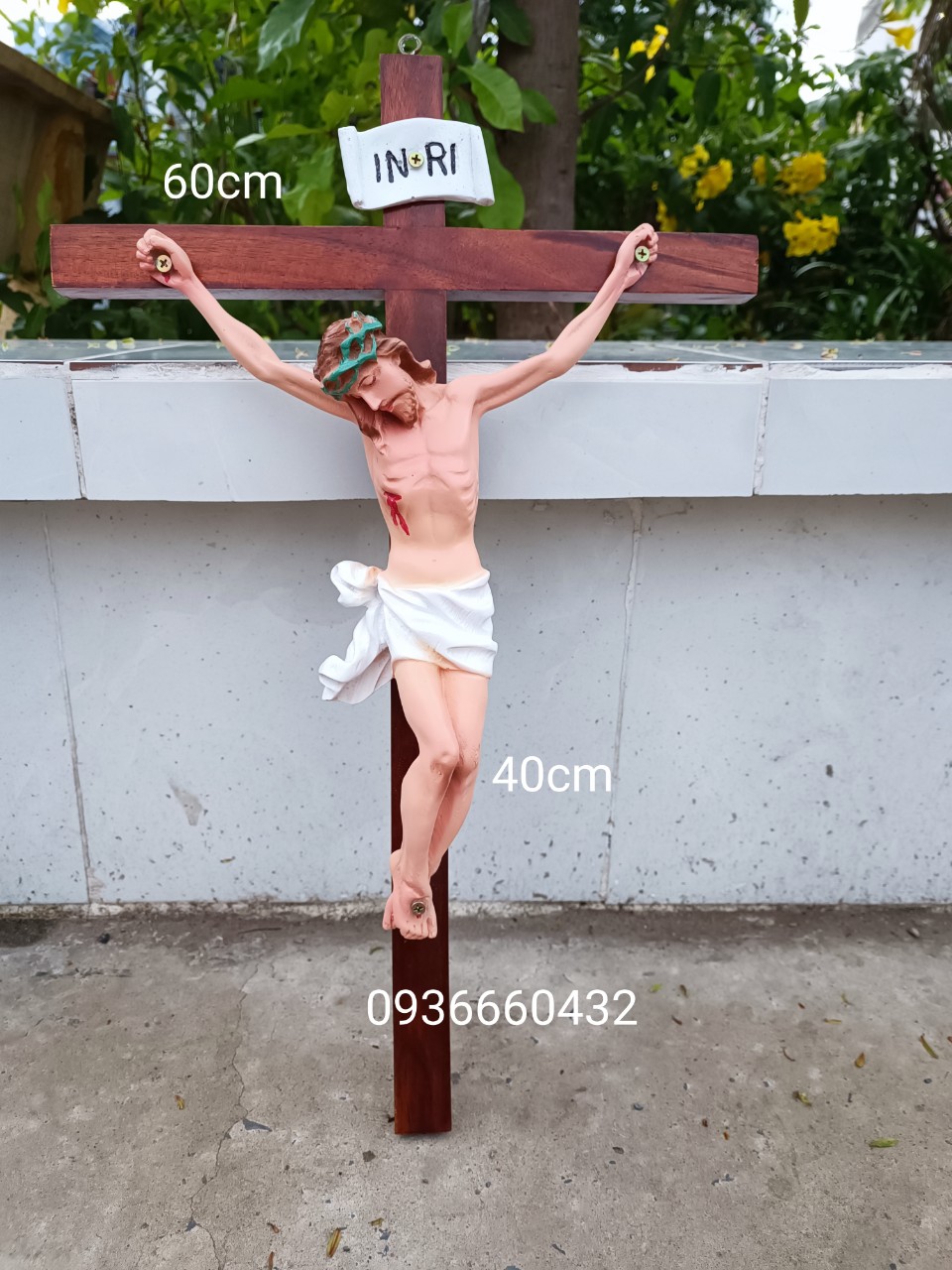 Thánh giá chúa chịu nạn, thánh giá gỗ, tượng nhựa composite - bộ tượng công giáo