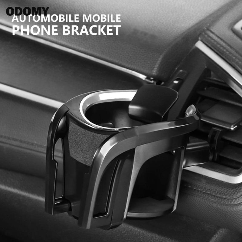 2 in 1 Car Air Vent Cup Holder and Car Phone Mount Universal Cup Bottle Mount Bracket Stand fit All Smart Phone and Drink Cups for Vehicle Automobile