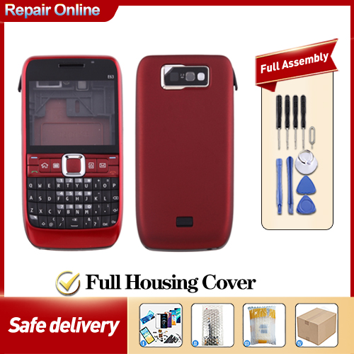Repair Online [Đang Giảm Giá] Vỏ Bọc Đầy Đủ (Nắp Trước + Viền Khung Giữa + Nắp Sau + Bàn Phím) Cho Nokia E63