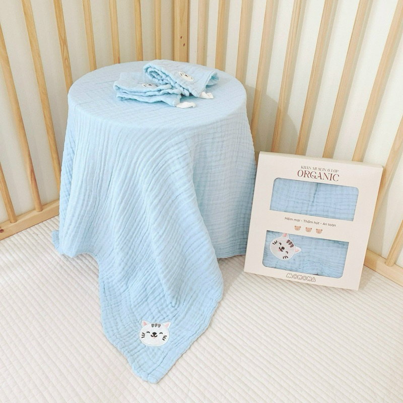 Khăn tắm đa năng ADEN nhăn màu cao cấp 120cm-có hộp