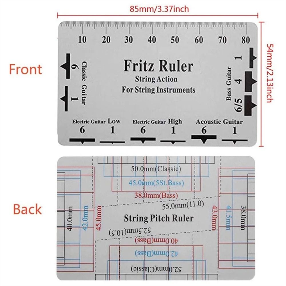 Repairing Tool Guitar Strings String Pitch Ruler Measurement Rulers ...