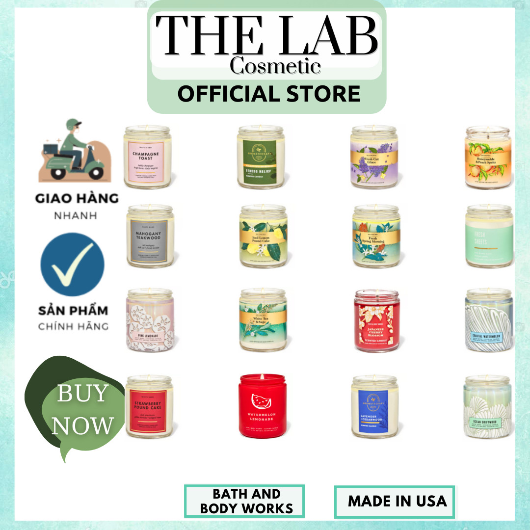 [Đủ Mùi 198g] Nến Thơm 1 Bấc Bath And Body Works Scented Candle