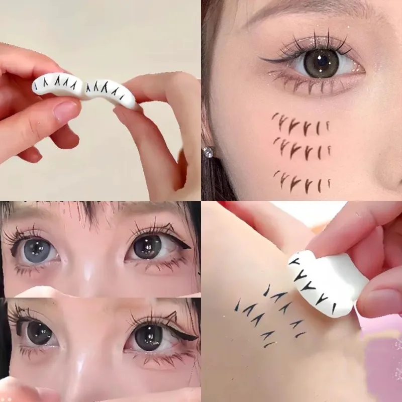 1 cặp lông mi tem công cụ dụng cụ trang điểm mắt tự làm thấp hơn lông mi mở rộng con dấu cái nhìn tự nhiên cho make up người mới bắt đầu lông mi giả