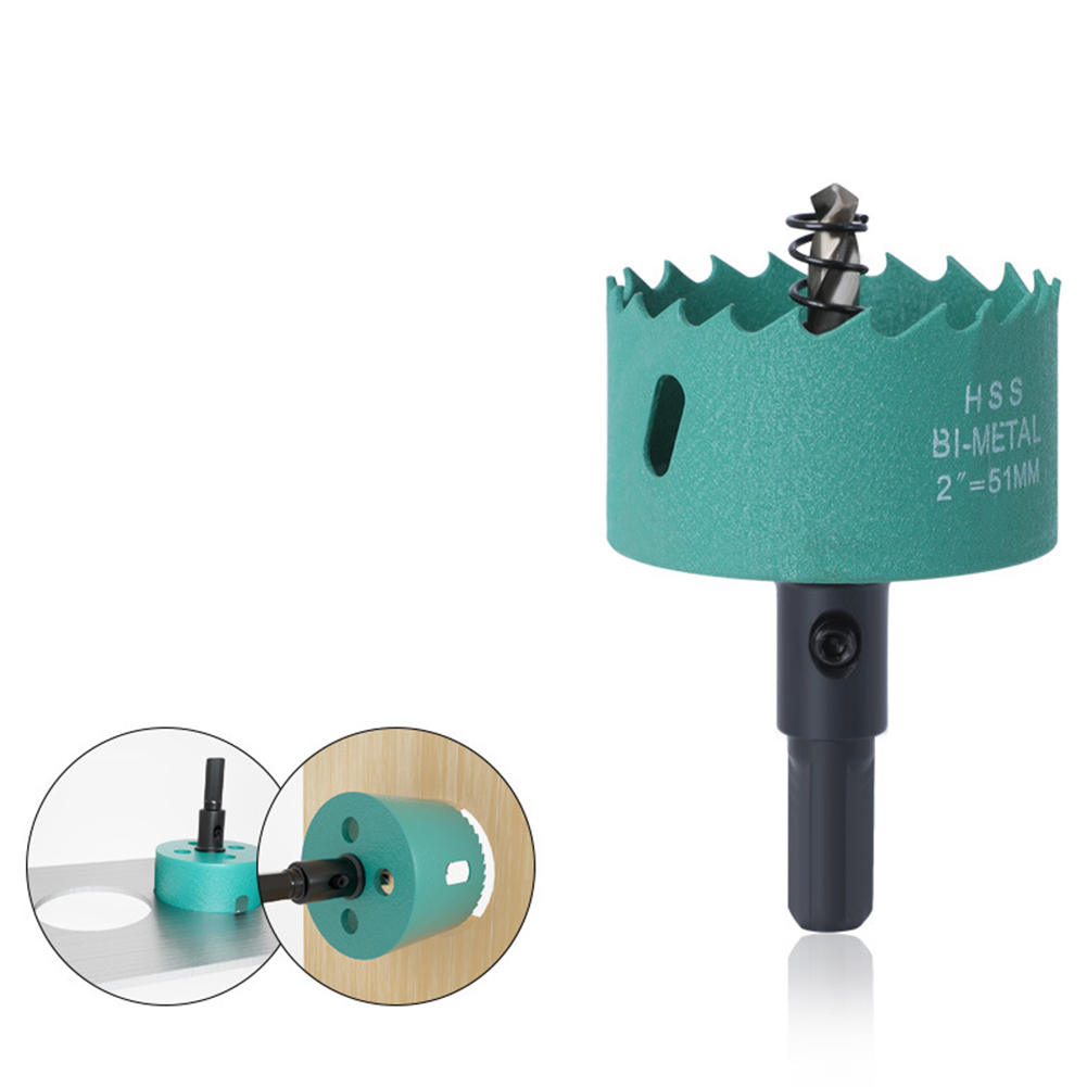 1pcs Bi-Metal Hole Saw Hss Drill Bit M42 Steel 16-50mm For Punching Pvc Board Plastic Wood Gypsum Board