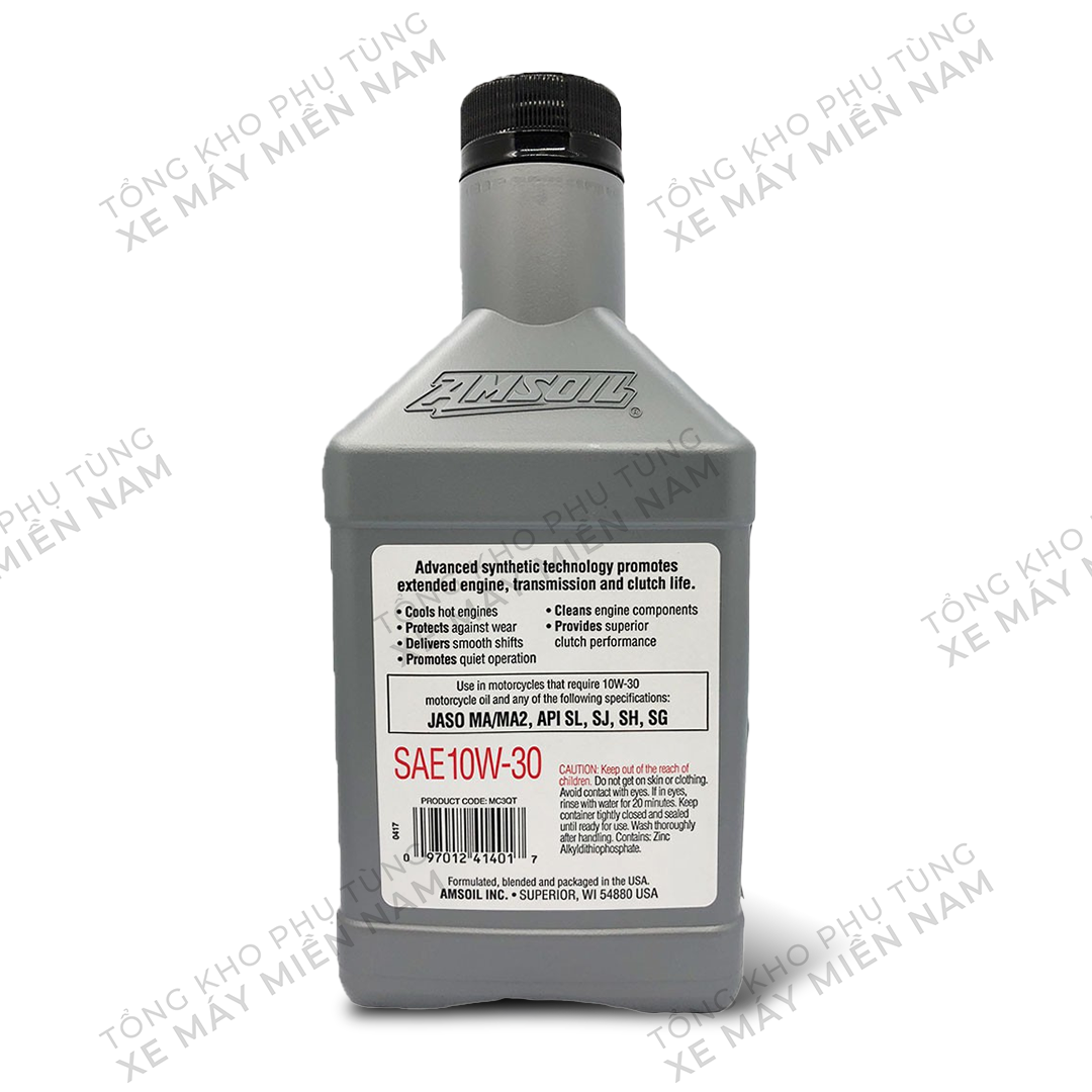 Nhớt xe số Amsoil 4T 10W30 (MC3) 946ml [CHÍNH HÃNG]