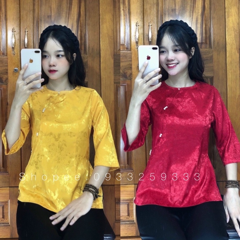 Đồ Lam Đi Chùa # Cài Xéo Ngọc