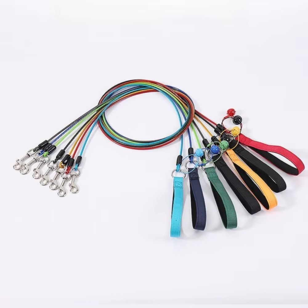 Resitance Dog Rope Practical Colorful Puppy Training Rope Chew Proof Steel Wire Pet ...