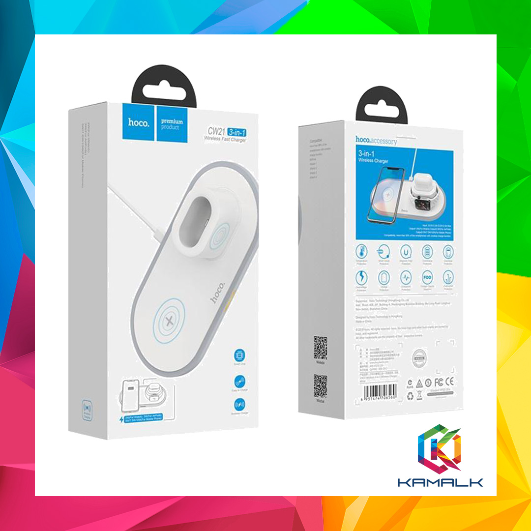 Hoco in Tabletop Wireless Fast Charger CW21 Week Warranty