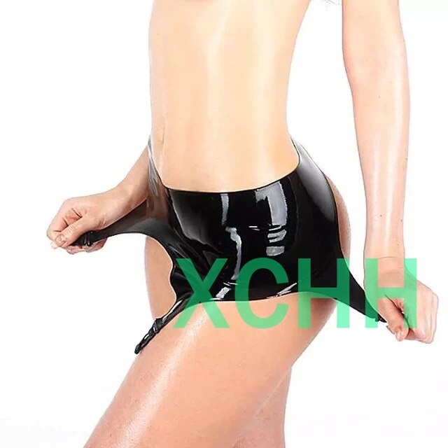 Latex Garter Belt For Stockings Rubber Suspender Belt With Clips No Stockings