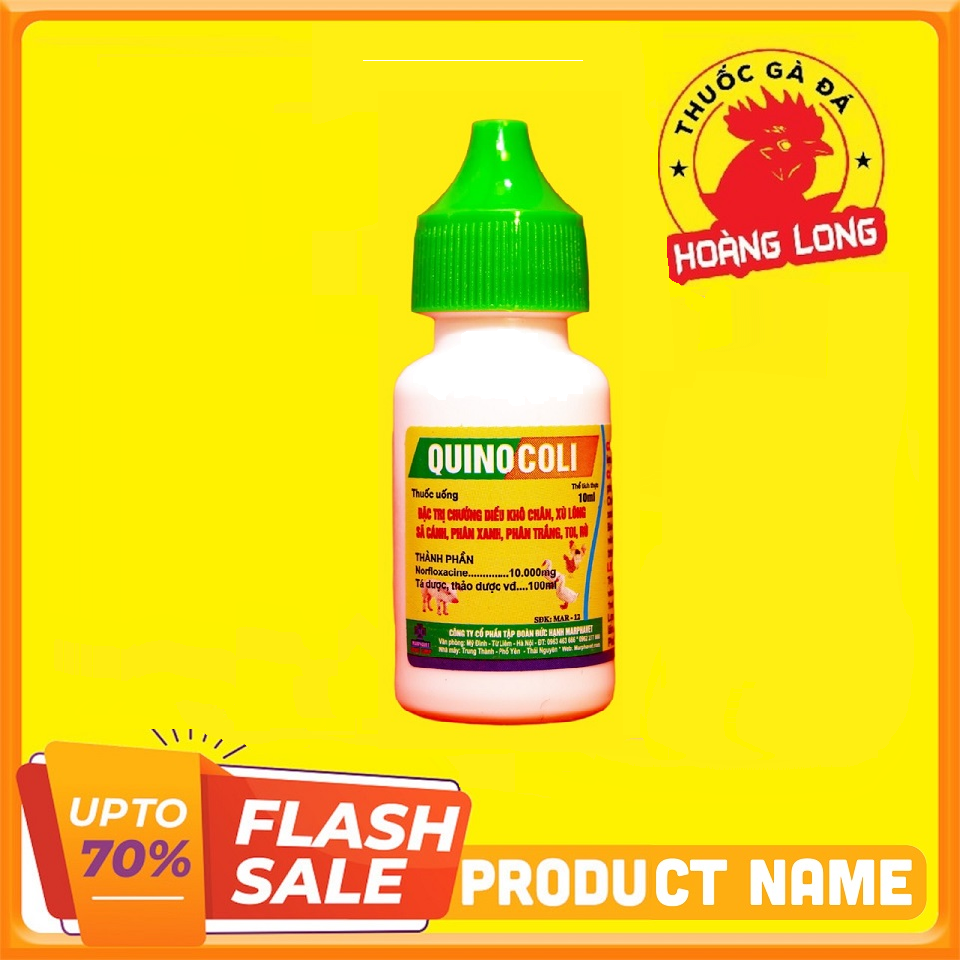 Quinocoli phân xanh, trắng cho gà đá 1 lọ 10ml