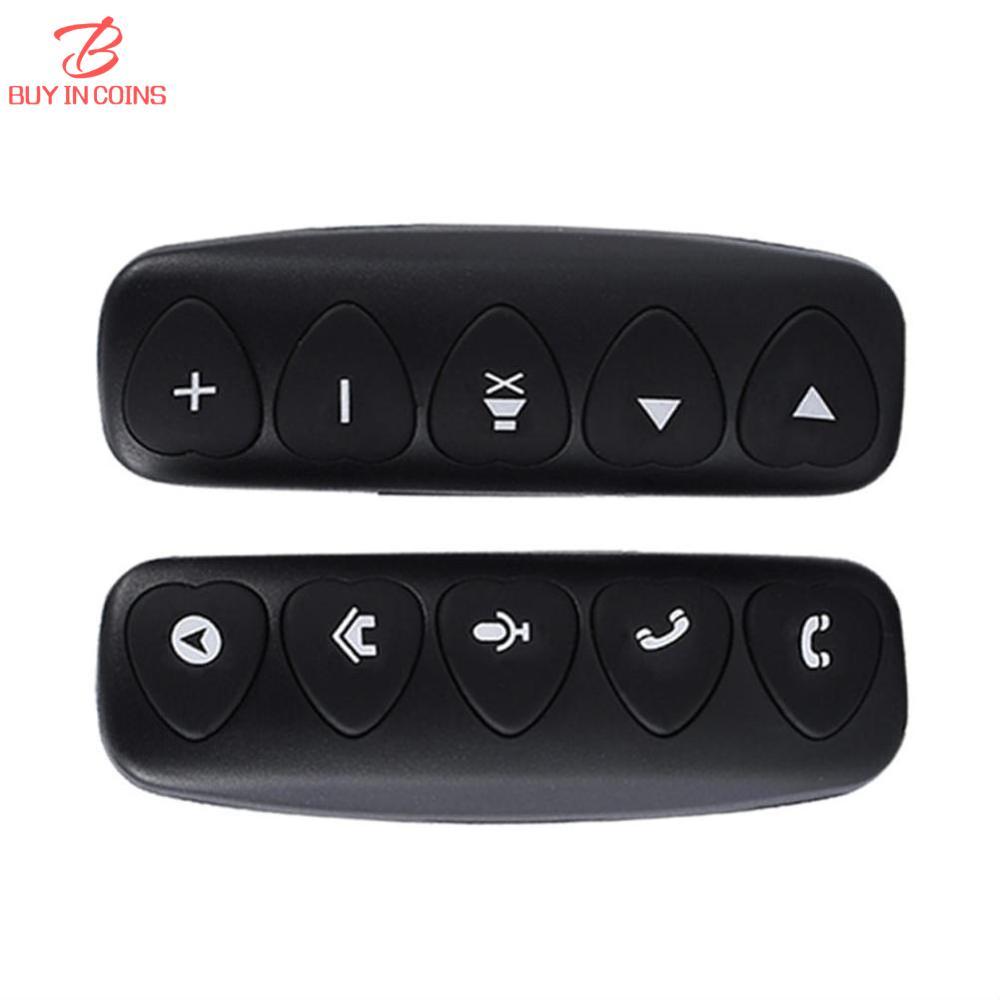 BC 2Pcs Multifunction Car Steering Wheel Remote Control Luminous Wireless Controller Buttons DVD Navigation