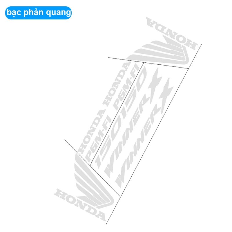 Bộ Tem WinnerX 10 món Phản Quang