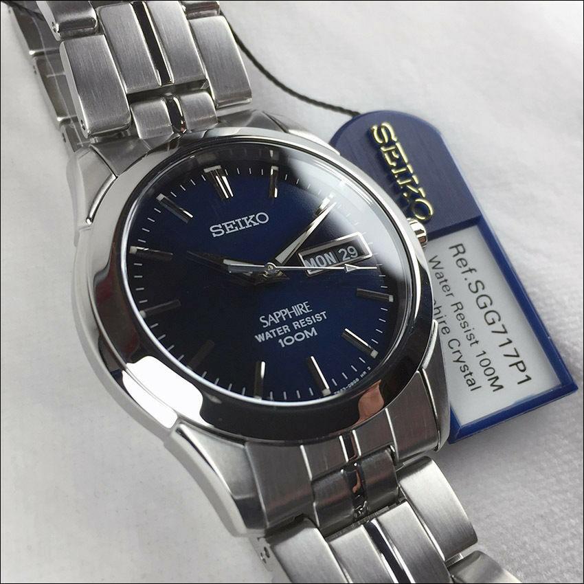 BNIB Seiko Sapphire Silver Stainless-Steel Case Stainless-Steel