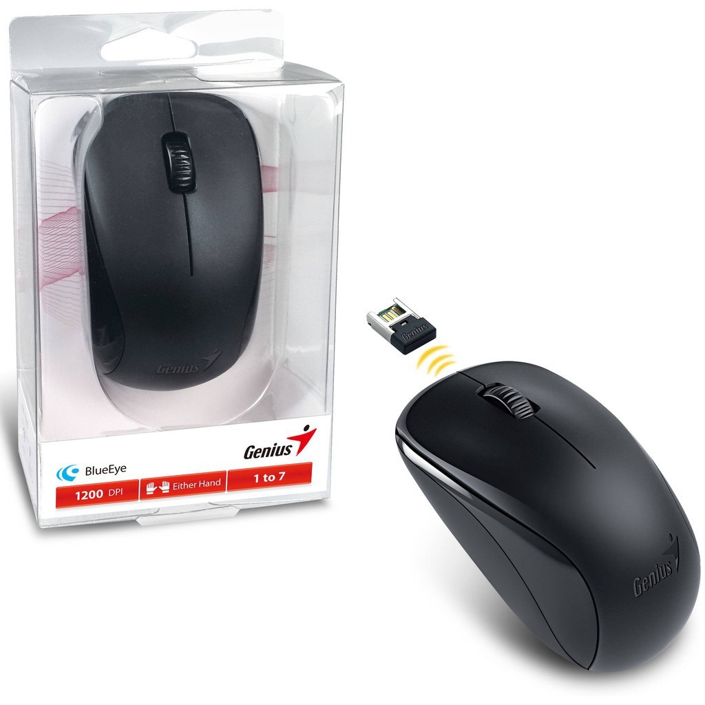 Chuột không dây wireless Genius NX7005 cho laptop và máy tính êm tay-Hàng mới