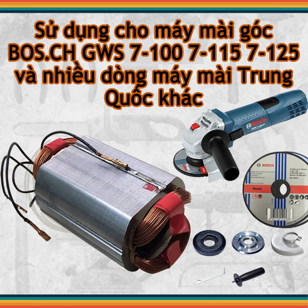 Stator mài BOSCH GWS 7-100, 7-115, 7-125 220V