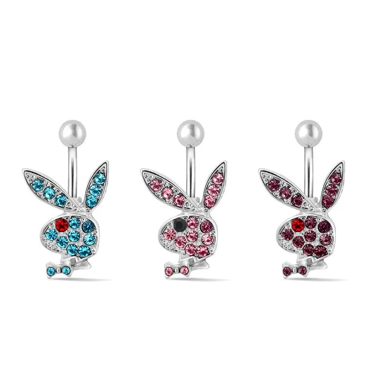 1pc Belly Button Rings Bunny Navel rings Rabbit Belly Rings for Women ...