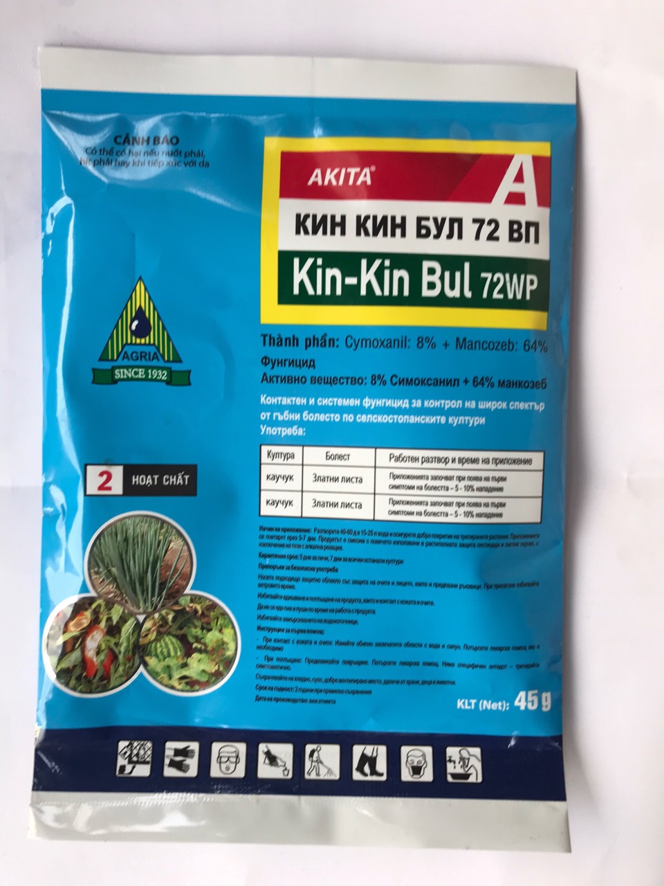 Trừ nấm bệnh Kin kin bul 72WP 45gr