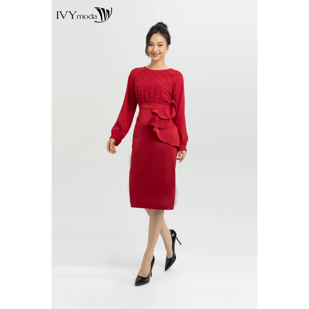Đầm ôm đính ngọc IVY moda MS 48M5962