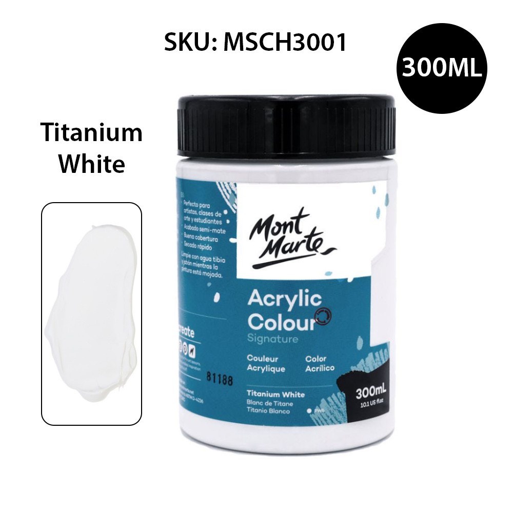 Màu vẽ Acrylic MONT MARTE Đen/Trắng