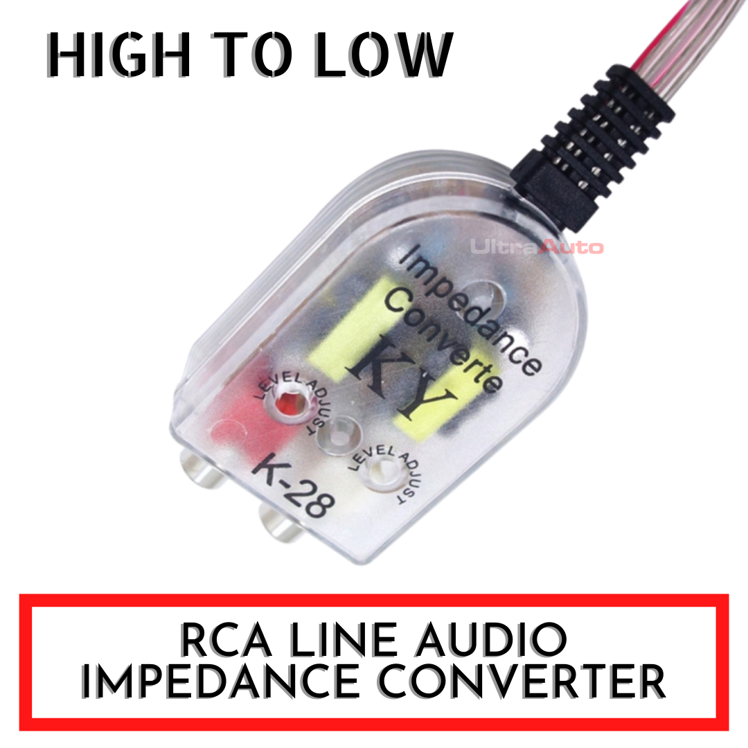 High To Low Stereo Radio Speaker RCA Line Audio Impedance Converter Hi