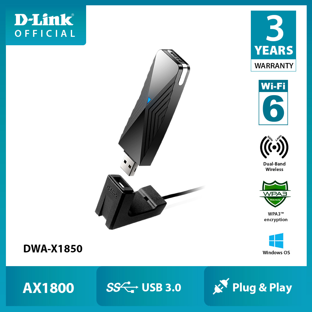 DWA-X1850 AX1800 Wi-Fi 6 USB Adapter