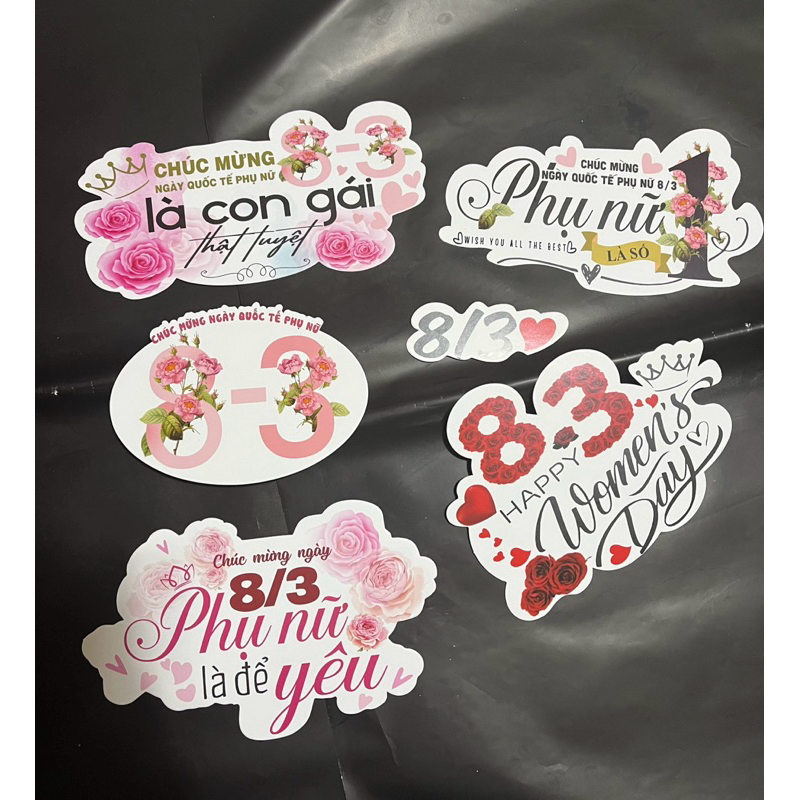 Sét 10 cái Baner chúc mừng  ngày 8/3