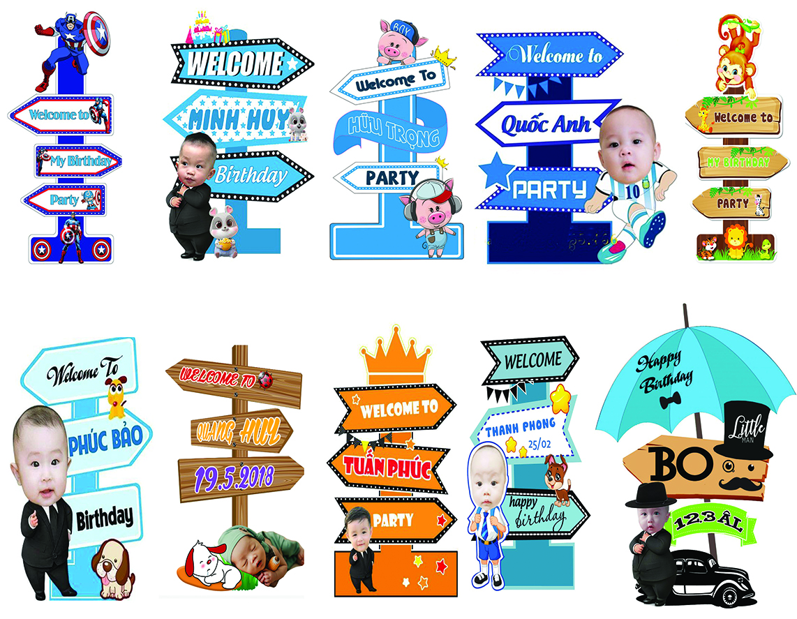 IN HÌNH CHIBI CHO BÉ CÂY WELCOME