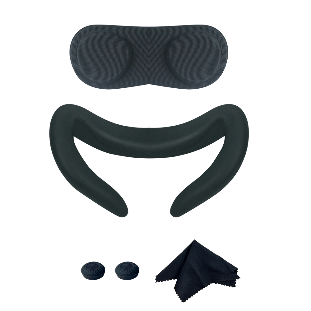 Cho Meta Quest 3 tai nghe VR đầu Miếng lót mắt tay cầm nắm Mũ chụp nút Nắp đậy ống kính vải lau kính VR phụ kiện
