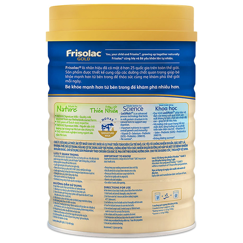 Sữa bột Frisolac Gold 3 380g (Mới) (Date T2/23)