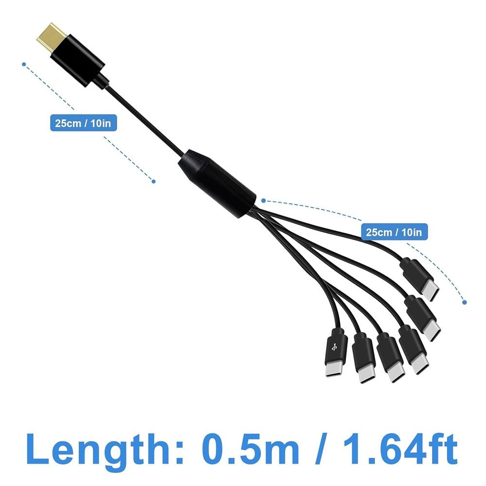 XUANY Micro-USB USB C Splitter Cable 50cm8150cm 6 in 1 Type-C Type C ...