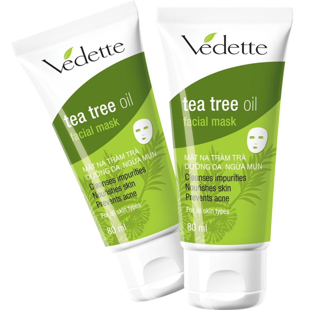 Mặt nạ đất sét Vedette tinh dầu tràm trà (Tea Tree Oil) 80ml MNDS-TT-TT0080