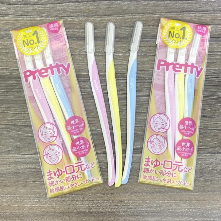 Set 3 dao cạo lông mày Pretty KAI hàng Nhật Bản