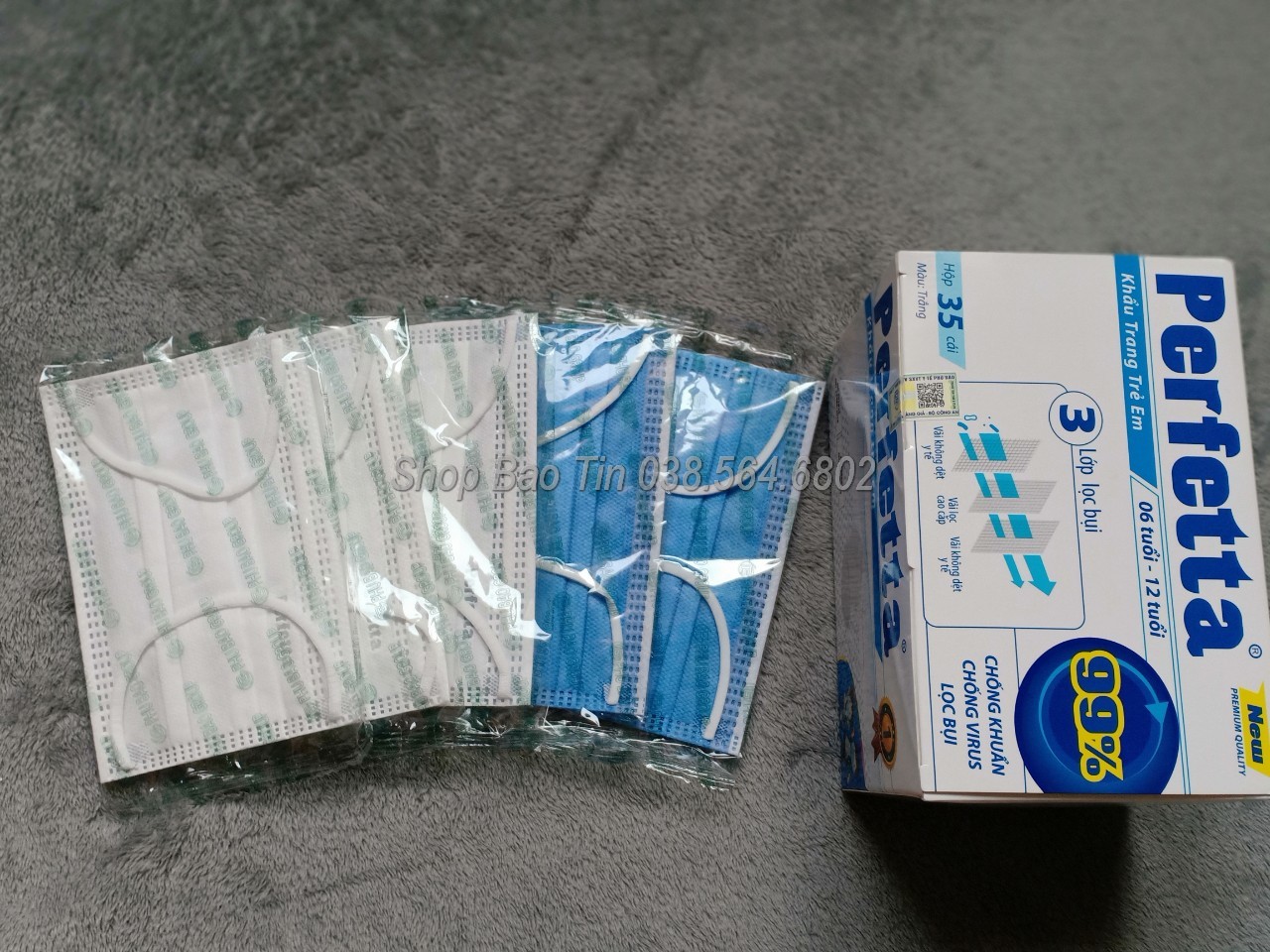 Combo 5 Hộp Khẩu Trang Y Tế Perfetta Trẻ Em
