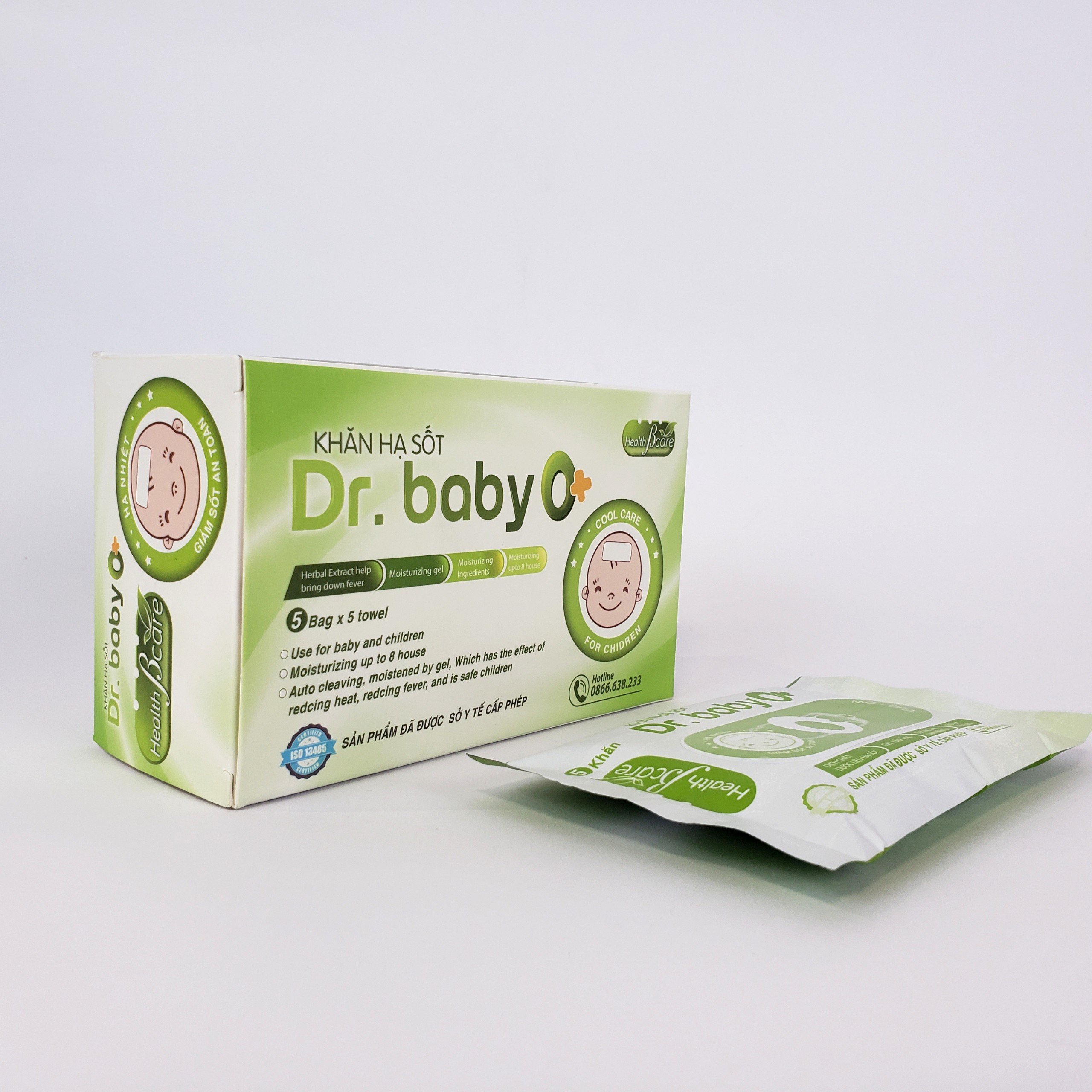 Khăn Lau Hạ Sốt Dr Baby (hộp 25 miếng)