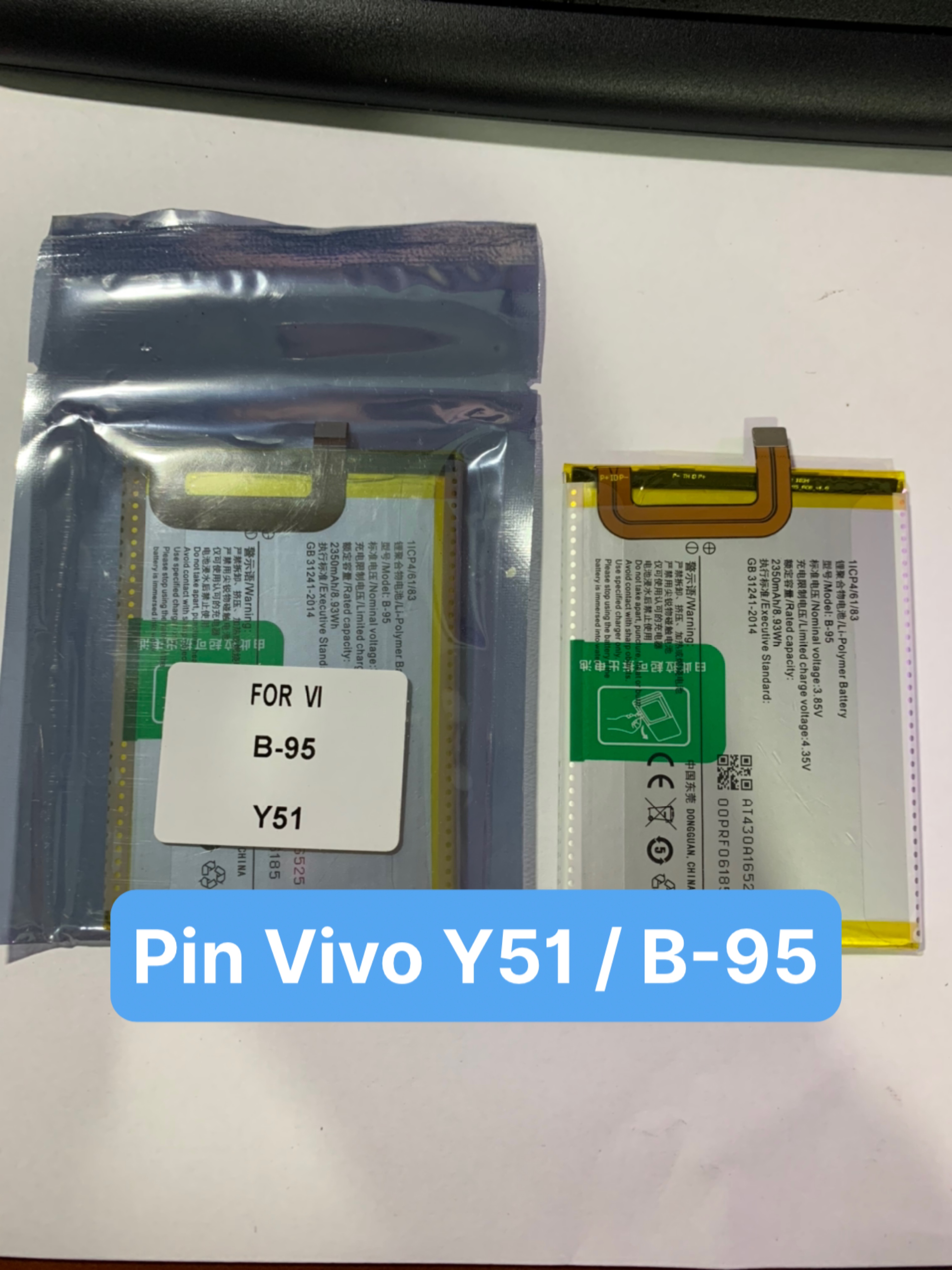 Pin zin hãng vivo y51 mã b-95 dung lượng 2350mah